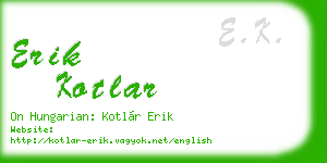 erik kotlar business card